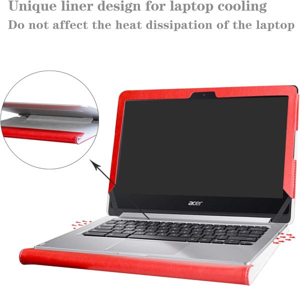 Alapmk Funda protectora de piel sintética especialmente diseñada para portátil Acer Chromebook R13 R 13 CB5-312T   Acer Spin 5 13 SP513-52N SP513-53N de 13,3 , color rojo Sale