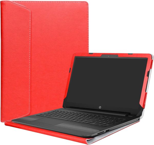 Alapmk Funda Protectora de Cuero PU Especialmente diseñada para portátil HP 15-bsXXX   15-bwXXX de 15,6  (como 15-bw056nl, etc.), Rojo Supply