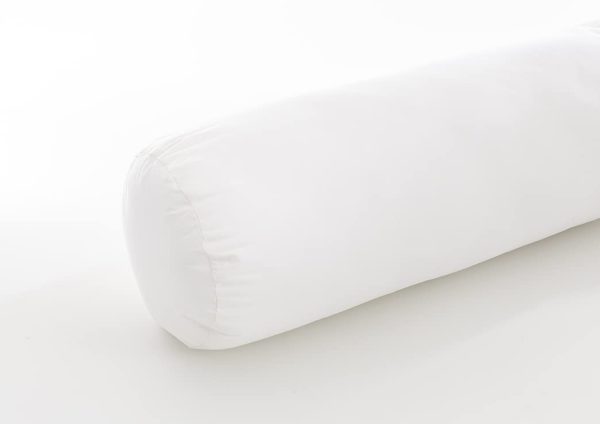 Almohada cilíndrica Serenidad anti-ácaros y anti manchas Algodón Blanco - 140 cm Embalaje Deteriorado Online Sale