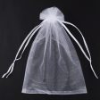 100 Piezas Bolsas de Organza de Regalo para Joyas y Favores de Fiesta, Blanco Embalaje Deteriorado Fashion