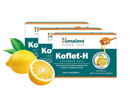 Pastillas para la garganta Himalaya Herbal Healthcare Koflet-H | limón, Pack 36 tabletas (Pack de 3) Embalaje Deteriorado (Cad: 30 09 2025) Online Hot Sale