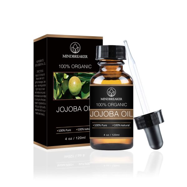 Aceite de jojoba orgánico - 100% puro Aceite de jojoba natural - Aceite portador prensado en frío - Crema hidratante adecuada para cabello, piel, cara, uñas (4oz) Embalaje Deteriorado For Cheap