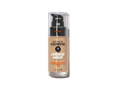 Base de Maquillaje Larga Duración Revlon ColorStay para Piel Mixta Grasa SPF 15 - Tono #240 Medium Beige - 30 ml Embalaje Deteriorado Fashion