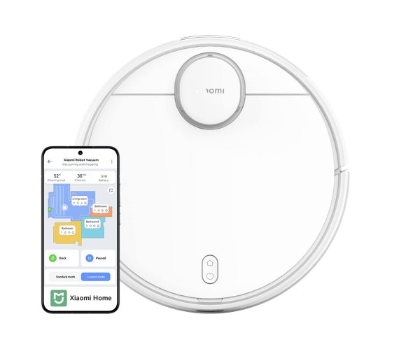 Xiaomi Robot Vacuum S12 - Robot Aspirador y fregasuelos con Sistema Inteligente de navegación láser (LDS), succión de 4000 Pa, rutas de Limpieza en Zigzag, Blanco (Raya Carcasa) Reacondicionado Supply