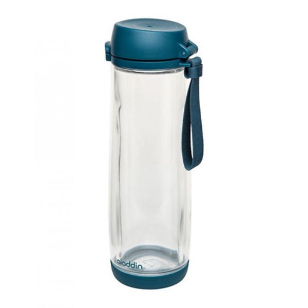 Aladdin 10-02088-002 Botella con Vaso de Vidrio, Azul 0,53l Cheap