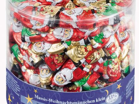 Barra sólida de Papá Noel hecha de fino chocolate con leche (paquete de 70) Embalaje Deteriorado Online