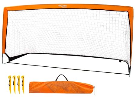 Aktive 54119 Portería de fútbol plegable para niños Sports, Accesorios de entrenamiento fútbol, tamaño 200x100x100 cm, incluye 4 piquetas, Juegos al aire libre para niños Embalaje Deteriorado Hot on Sale