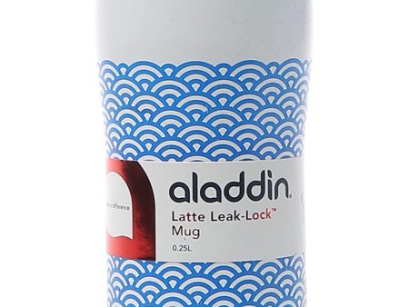 Aladdin 10-06632-013 Taza de Acero Inoxidable de Doble Pared al Vacío Latte Leak-Lock 0.25L Snowflake White Sale