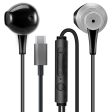 Auriculares con Cable Tipo C TH4 MAS CARNEY, Cascos USB C con Micrófono para Samsung, Huawei, Google Pixel y Otros Teléfonos Inteligentes - Negro Blanco (Negro) Embalaje Deteriorado Sale