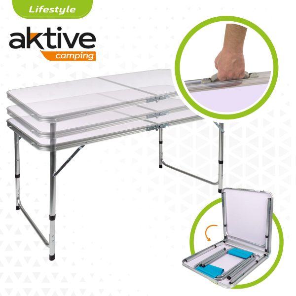 Aktive 52893 Mesa plegable regulable en altura con 4 taburetes Embalaje Deteriorado Hot on Sale