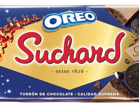 Tableta de Turrón de Chocolate Suchard Oreo con Trozos de Galleta y Arroz Inflado 260g Embalaje Deteriorado For Sale