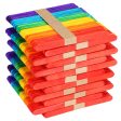 600 Palitos de madera para manualidades con Punta Redondeada, palos helado, Palos polo de madera DIY 100% Natural para Niños y Mayores (Multicolor) (Faltan 50 Palitos. Incluye 550) Embalaje Deteriorado For Discount