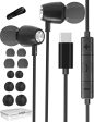 Auriculares USB C, Auriculares Tipo C para Samsung S23 S22 S21 S20 A54 A53 5g, Metal In Ear Auriculares con Cable Tipo C para Huawei P40 P30 Pro Google Xiaomi Oneplus (Negro) Embalaje Deteriorado For Cheap