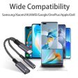 Adaptador y cargador USB C 2 en 1 para auriculares, USB C a jack de 3,5 mm con carga rápida PD 60 W, compatible con Samsung, Huawei, Pixel Fashion