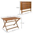 Aktive 61030 Mesa plegable de madera acacia rectangular , 100% sostenible, para 4 o 6 personas Embalaje Deteriorado Online Hot Sale