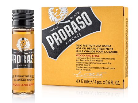 Aceite para barba en caliente Wood and Spice Proraso, cuidado para hombre, hidratación profunda y suavidad Embalaje Deteriorado For Cheap