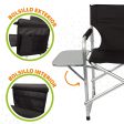 Aktive 52888 Silla director plegable para camping, mesa abatible y bolsillos con velcro, 55x49x81 cm Embalaje Deteriorado For Sale