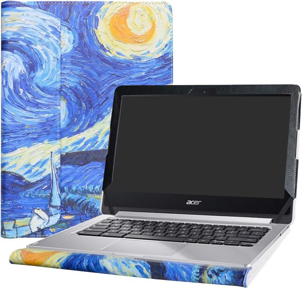 Alapmk Funda protectora de piel sintética especialmente diseñada para portátil Acer Chromebook R13 R 13 CB5-312T   Acer Spin 5 13 SP513-52N SP513-53N de 13,3 , noche estrellada Sale