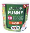 (Faltan 8 Sellos, Incluye 7) Set de Sellos Infantiles Aladine Stampo Funny - 15 sellos de espuma con tinta negra - Tema Naturaleza - Ideal para Manualidades y Decoración Embalaje Deteriorado For Discount