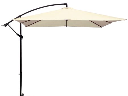 Aktive 53890 Parasol Excéntrico Banana 300 x 300 cm, Crema Embalaje Deteriorado Online now