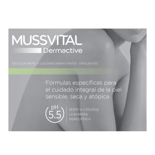 (Sin dosificador) Mussvital Dermactive, Loción Hidratante para Piel Sensible, 24 Horas, 750 ml Embalaje Deteriorado Discount