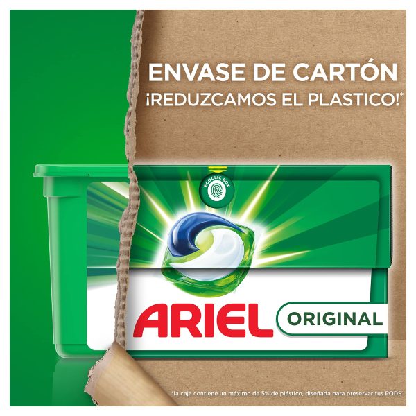 Ariel All-in-One Detergente Lavadora Liquido en Capsulas Pastillas, 90 Lavados (2x45), Original, Jabon 5 Acciones para una Limpieza Brillante en Frio Embalaje Deteriorado Cheap