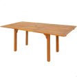 Aktive 61031 Mesa de jardín extensible rectangular de madera de acacia, 200x100x74cm Embalaje Deteriorado Online