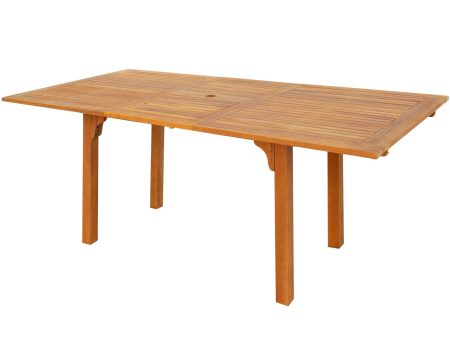 Aktive 61031 Mesa de jardín extensible rectangular de madera de acacia, 200x100x74cm Embalaje Deteriorado Online