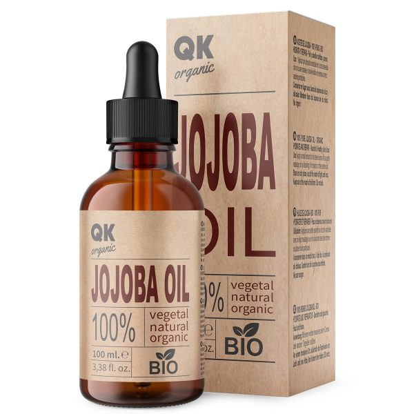 Aceite de JOJOBA 100% Puro Orgánico Vegano - 100 ml - para Cuerpo, Rostro, Cabello, Uñas, Barba - Antiarrugas y Antiacné- BIO - Prensado en Frío Embalaje Deteriorado on Sale