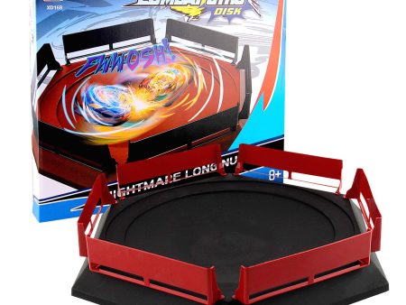 Arena Compatible con Beyblade Disco Burst Gyro Arena Disco De Duelo Spinning Top Launcher Accesorios De Juguete Para Niños Regalos De Cumpleaños De Navidad Negro Embalaje Deteriorado For Sale