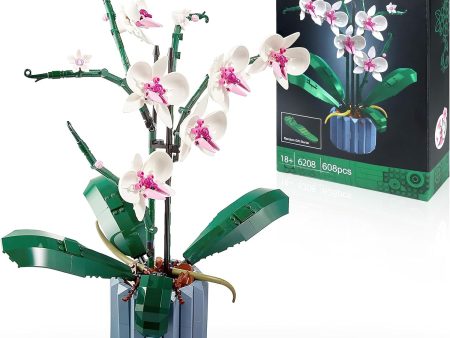 ZAKAZAKA Bloques de Construcción Colección de Orquídeas Botánicas, Conjunto de Construcción de Plantas Florales, Actividad Manual de Bloques de Construcción para Adultos para Decoración del Hogar, 608 Piezas Embalaje Deteriorado Hot on Sale