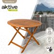 Aktive 61029 Mesa plegable redonda de madera acacia para jardín y terraza, Ø100cm Embalaje Deteriorado Cheap