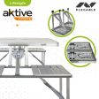 Aktive 52887 Mesa de camping plegable con sillas de aluminio, 135x86x67 cm Embalaje Deteriorado on Sale