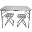 Aktive 62643 Conjunto de mesa plegable portátil para camping para 2 personas con taburetes, 90x60x70 cm Embalaje Deteriorado Supply