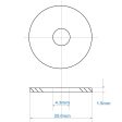 Arandelas Metal M4, arandela de acero inoxidable MeHurr 20 piezas, Penny arandelas planas M4 x 25 mm, arandela 304 de acero inoxidable, arandelas para tornillos y tuercas Embalaje Deteriorado Online Hot Sale