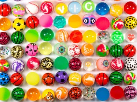 24 Bolas de Saltar de 28 mm para niños, cumpleaños Infantiles, Bolas de Goma, Regalos para Invitados, Color Aleatorio (Faltan 5 Bolas, Incluye 19) Embalaje Deteriorado For Cheap