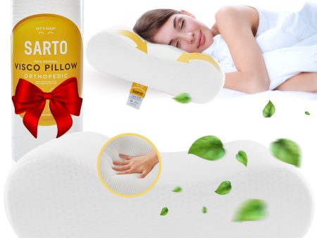 Almohada Cervical Ergonómica Haxia con Memoria de Forma y Funda Lavable | Soporte para el Cuello y Reducción del Dolor de Cervicales y Ronquidos | Diseño Ortopédico y Transpirable Embalaje Deteriorado Online