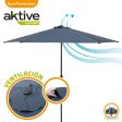 Aktive 53867 Parasol hexagonal Garden diámetro 2,5 m - Color gris Embalaje Deteriorado Online Hot Sale