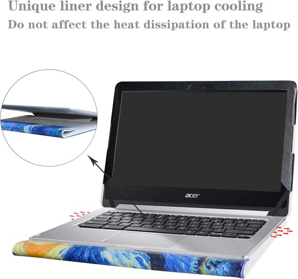 Alapmk Funda protectora de piel sintética especialmente diseñada para portátil Acer Chromebook R13 R 13 CB5-312T   Acer Spin 5 13 SP513-52N SP513-53N de 13,3 , noche estrellada Sale