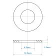 Arandelas Metal M4, arandelas planas MeHurr 100 piezas, arandela de acero inoxidable M4 x 12 mm, arandela de acero inoxidable DIN9021 ISO7093, Penny arandelas para tornillos y tuercas Embalaje Deteriorado Supply