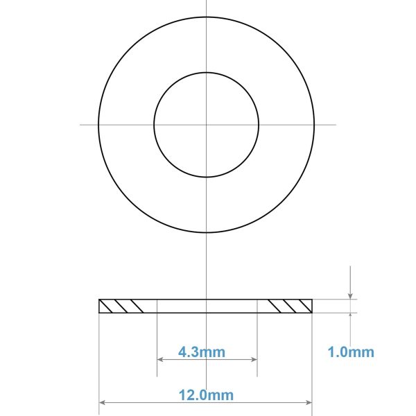 Arandelas Metal M4, arandelas planas MeHurr 100 piezas, arandela de acero inoxidable M4 x 12 mm, arandela de acero inoxidable DIN9021 ISO7093, Penny arandelas para tornillos y tuercas Embalaje Deteriorado Supply