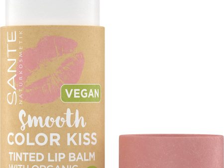 Bálsamo de labios vegano SANTE Naturkosmetik Smooth Color Kiss 01 Soft Coral - Con aceites orgánicos y mantecas de cacao y karité, cuidado intensivo y sostenible, 7 g Embalaje Deteriorado (Cad: 31 03 2025) Online