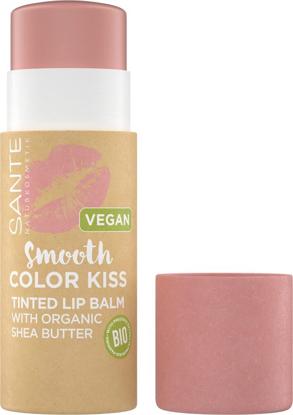 Bálsamo de labios vegano SANTE Naturkosmetik Smooth Color Kiss 01 Soft Coral - Con aceites orgánicos y mantecas de cacao y karité, cuidado intensivo y sostenible, 7 g Embalaje Deteriorado (Cad: 31 03 2025) Online