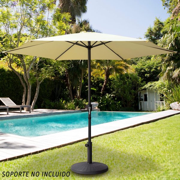 Aktive 53866 Parasol hexagonal Garden diámetro 2,5 m - Color vainilla Embalaje Deteriorado Fashion