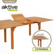 Aktive 61031 Mesa de jardín extensible rectangular de madera de acacia, 200x100x74cm Embalaje Deteriorado Online