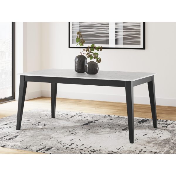 Signature Design by Ashley Jettaya Dining Table with Faux Marble Top D494-25 For Sale