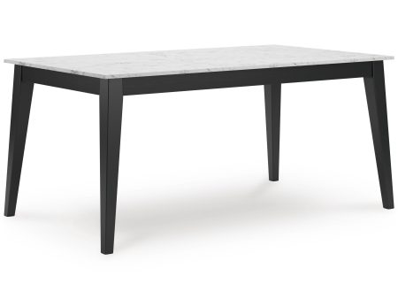 Signature Design by Ashley Jettaya Dining Table with Faux Marble Top D494-25 For Sale