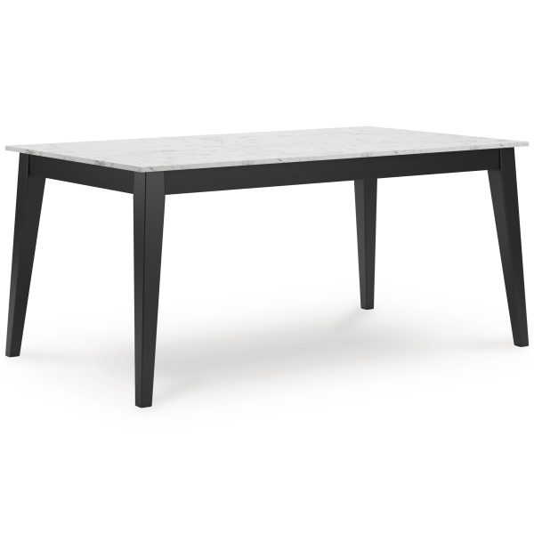 Signature Design by Ashley Jettaya Dining Table with Faux Marble Top D494-25 For Sale