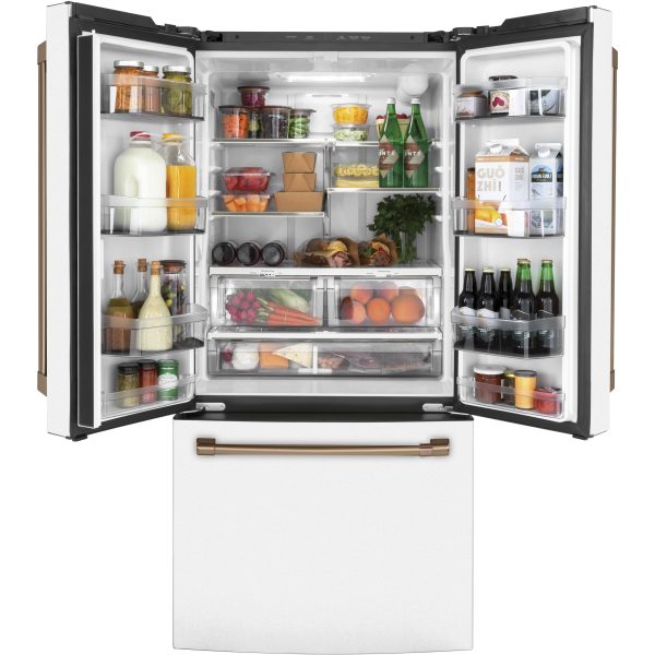 Café 33-inch, 18.6 cu. ft. Counter-Depth French 3-Door Refrigerator CWE19SP4NW2 Online now