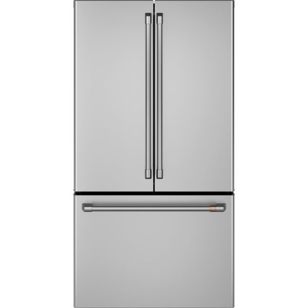 Café 36-inch, 23.1 cu.ft. Counter-Depth French 3-Door Refrigerator with WiFi Connect CWE23SP2MS1 Hot on Sale